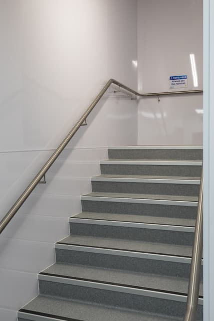 High-traffic commercial interior lined with Hydrapanel